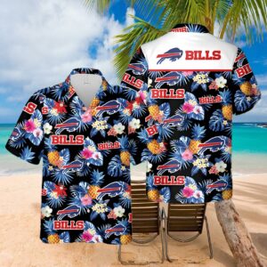 Tropical Flower Buffalo Bills Hawaiian Shirt NFL Football Gift 1 hawaiian shirt