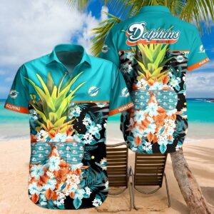 Tropical Flower Miami Dolphins Hawaiian Aloha Shirt Gift Aloha Shirt 1 hawaiian shirt