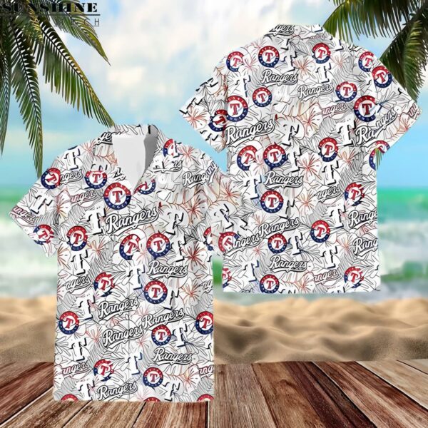 Tropical Flower Texas Rangers Hawaiian Shirt 2 hawaiian shirt 2