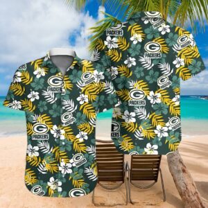 Tropical Hibiscus Floral Aloha Green Bay Packers Hawaiian Shirt 1 hawaiian shirt
