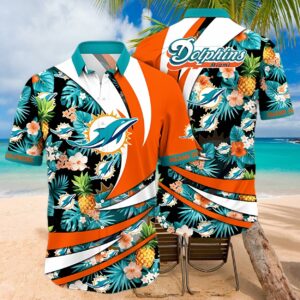 Tropical Plant Miami Dolphins NFL Hawaiian Shirt Beach Days Aloha Gift 1 hawaiian shirt