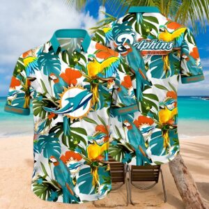 Tropical Summer Miami Dolphins Hawaiian Shirt 1 hawaiian shirt