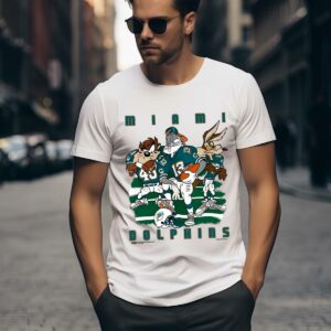 Vintage 90s Miami Dolphins Looney Tunes T shirt 1 men shirt