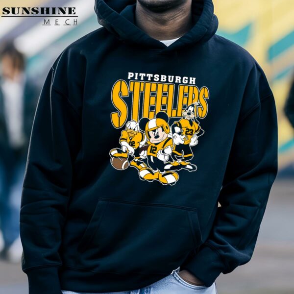 Vintage Mickey Donald Duck And Goofy Pittsburgh Steelers Shirt 4 hoodie