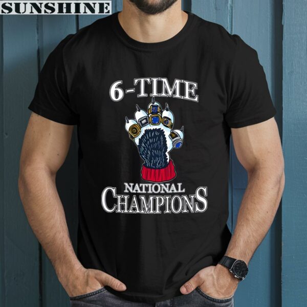 6 Time National Champions 2024 UConn Huskies Shirt