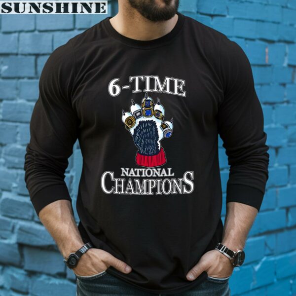 6 Time National Champions 2024 UConn Huskies Shirt 5 long sleeve