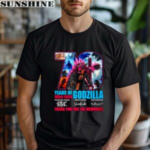 70 Years Thank You For The Memories Signature Godzilla Shirt
