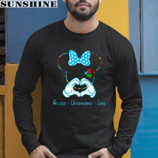Accept Understand Love Disney Minnie Mouse Autism Mom Shirt 5 long sleeve shirt