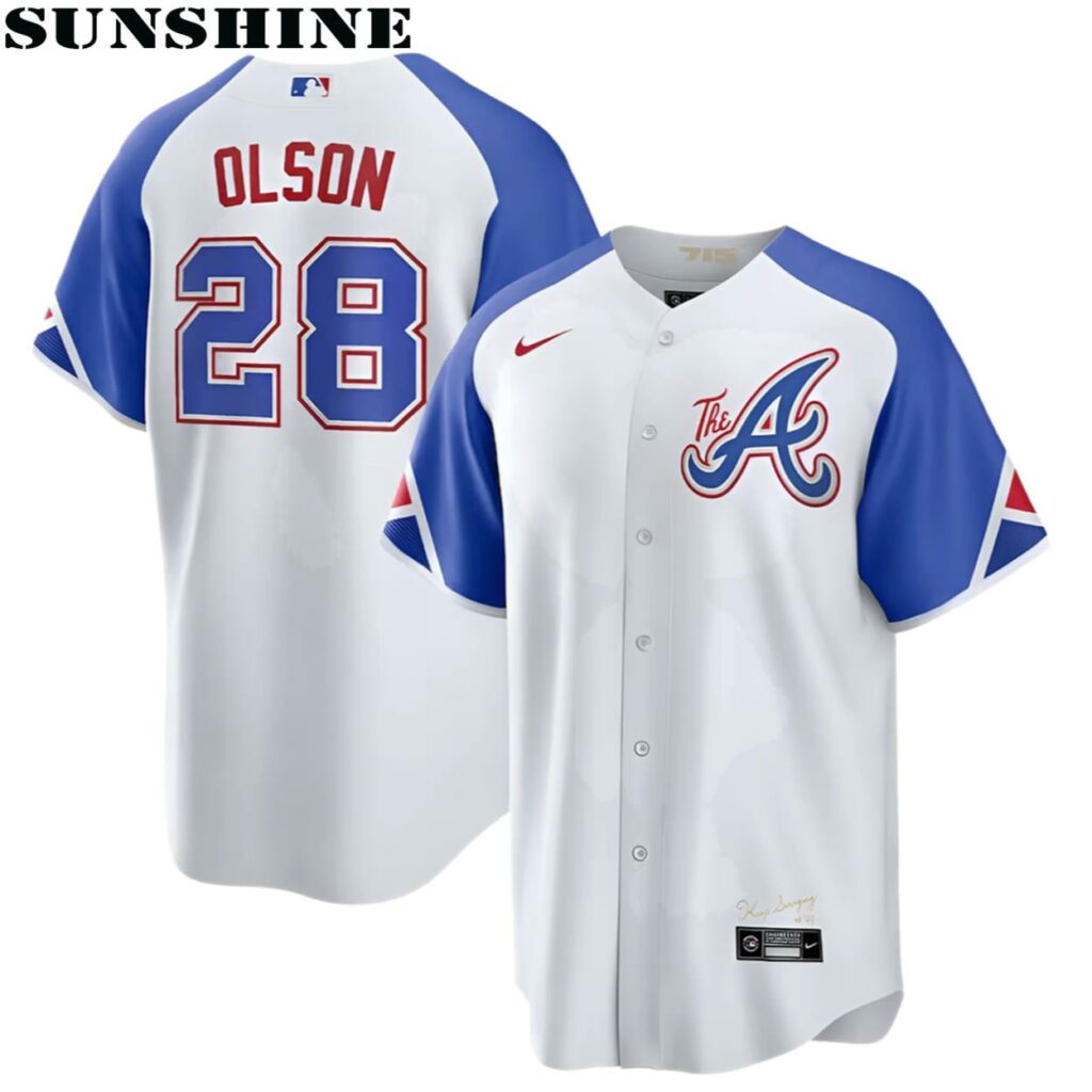 Atlanta Braves Nike Official Replica City Connect Jersey Mens Olson 28