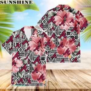 Atlanta Braves Pink Hibiscus Vintage Hawaiian Shirt Best Summer Gift 1 hawaii