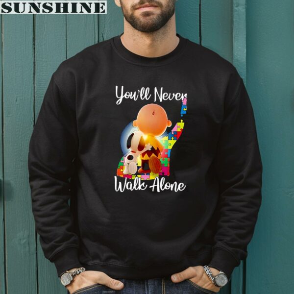Autism Awareness Snoopy Peanuts Youll Never Walk Alone Shirt 3 sweatshirt
