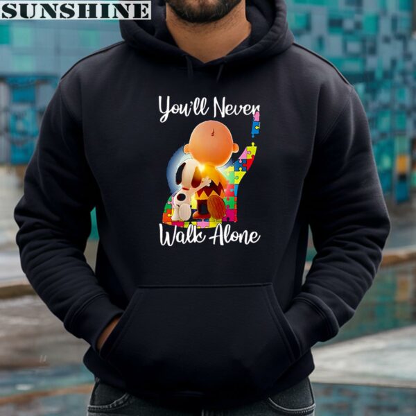 Autism Awareness Snoopy Peanuts Youll Never Walk Alone Shirt 4 hoodie