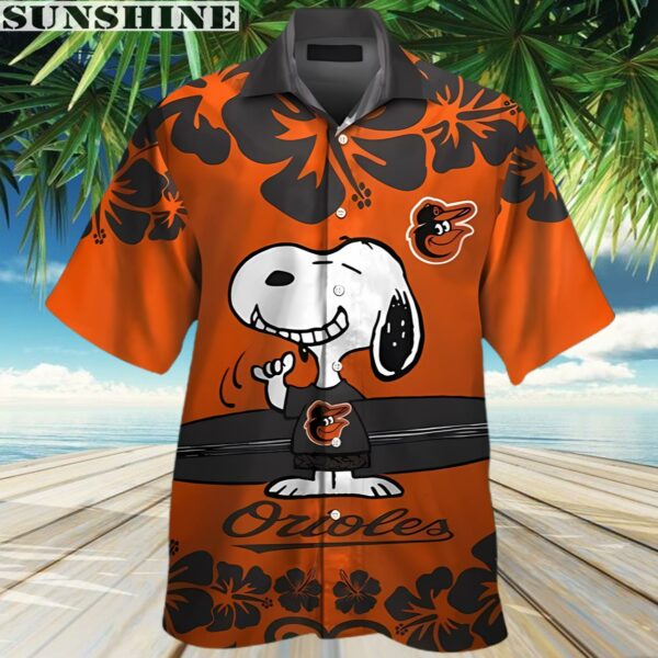 Baltimore Orioles Snoopy Button Up Tropical Aloha Hawaiian Shirts 3 Aloha shirt