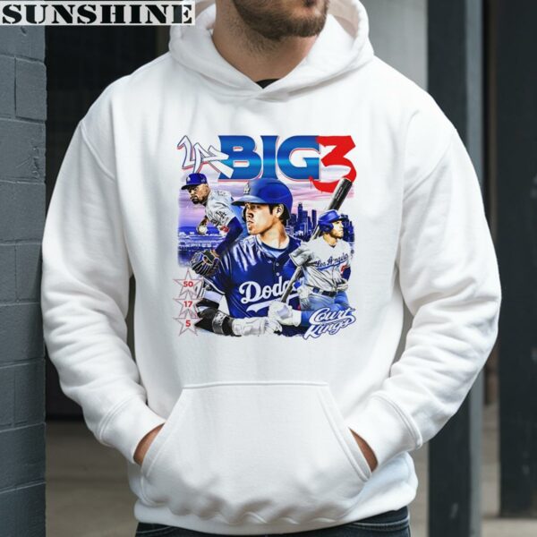 Big 3 Baseball Graphic Los Angeles Dodgers Shirt 3 hoodie