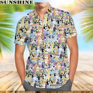 Bluey And Bingo Men Hawaiian Shirt Tropical Summer Gift