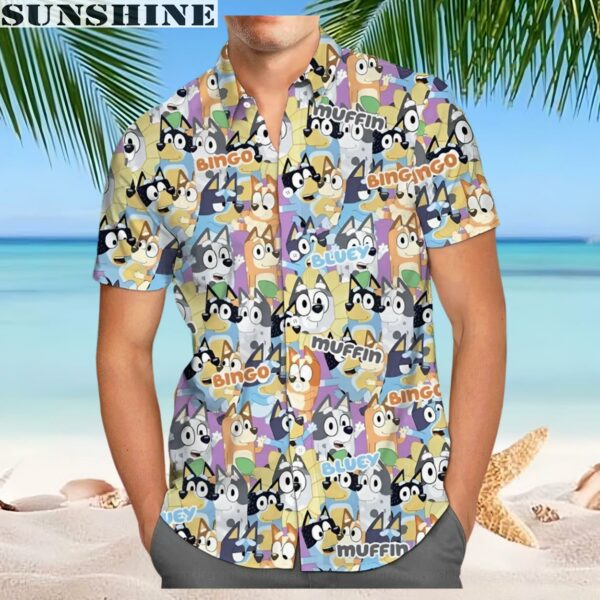 Bluey And Bingo Men Hawaiian Shirt Tropical Summer Gift 2 hawaiian shirt
