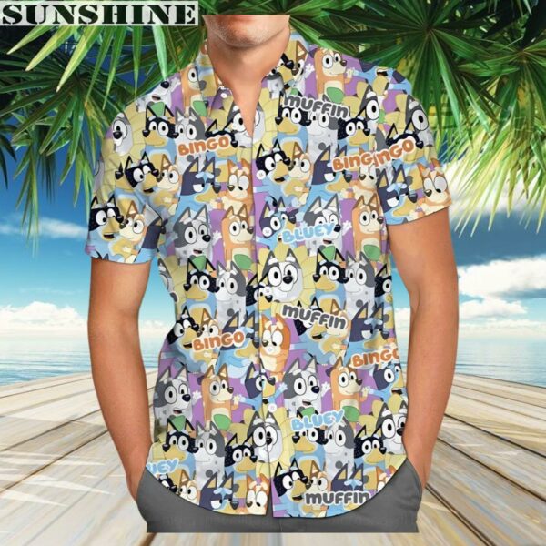 Bluey And Bingo Men Hawaiian Shirt Tropical Summer Gift 3 Aloha shirt