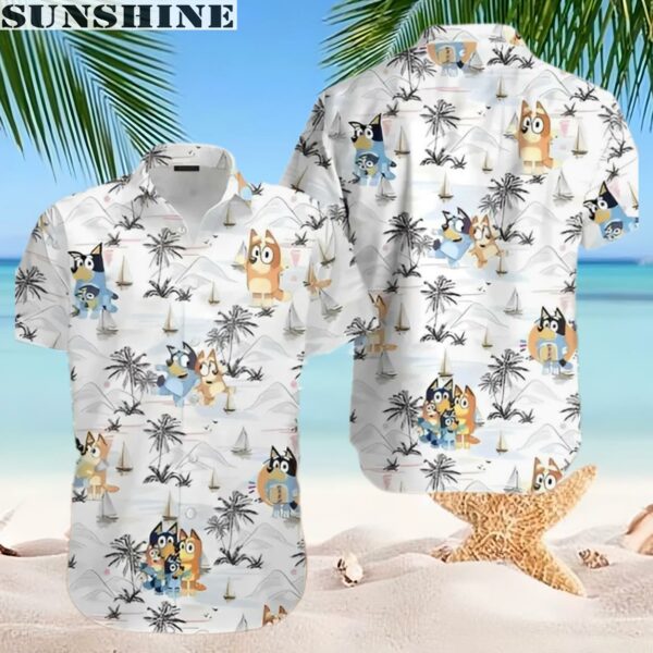 Bluey Beach White Hawaiian Shirt Sun soaked Men Outfit 2 hawaiian shirt