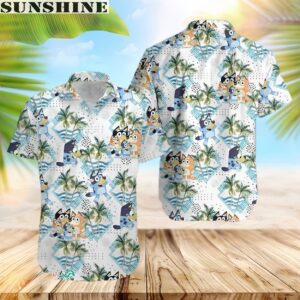Bluey Family Hawaiian Shirt, Bluey Beach Summer Bluey Characters Birthday Party