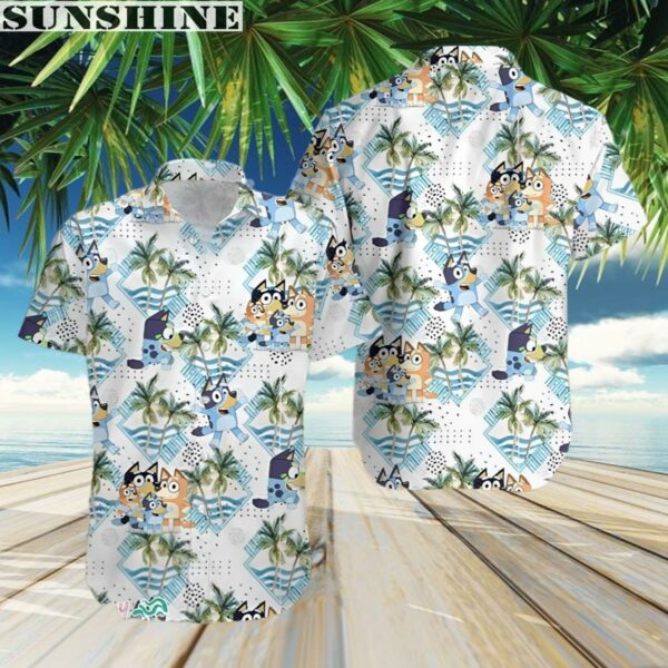 Bluey Family Hawaiian Shirt Bluey Beach Summer Bluey Characters Birthday Party 3 Aloha shirt