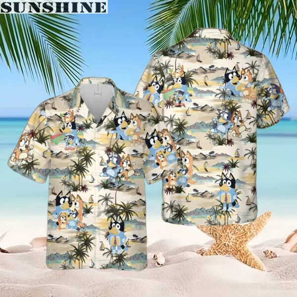Bluey Family Hawaiian Shirt Summer Vacation Gift 2 hawaiian shirt