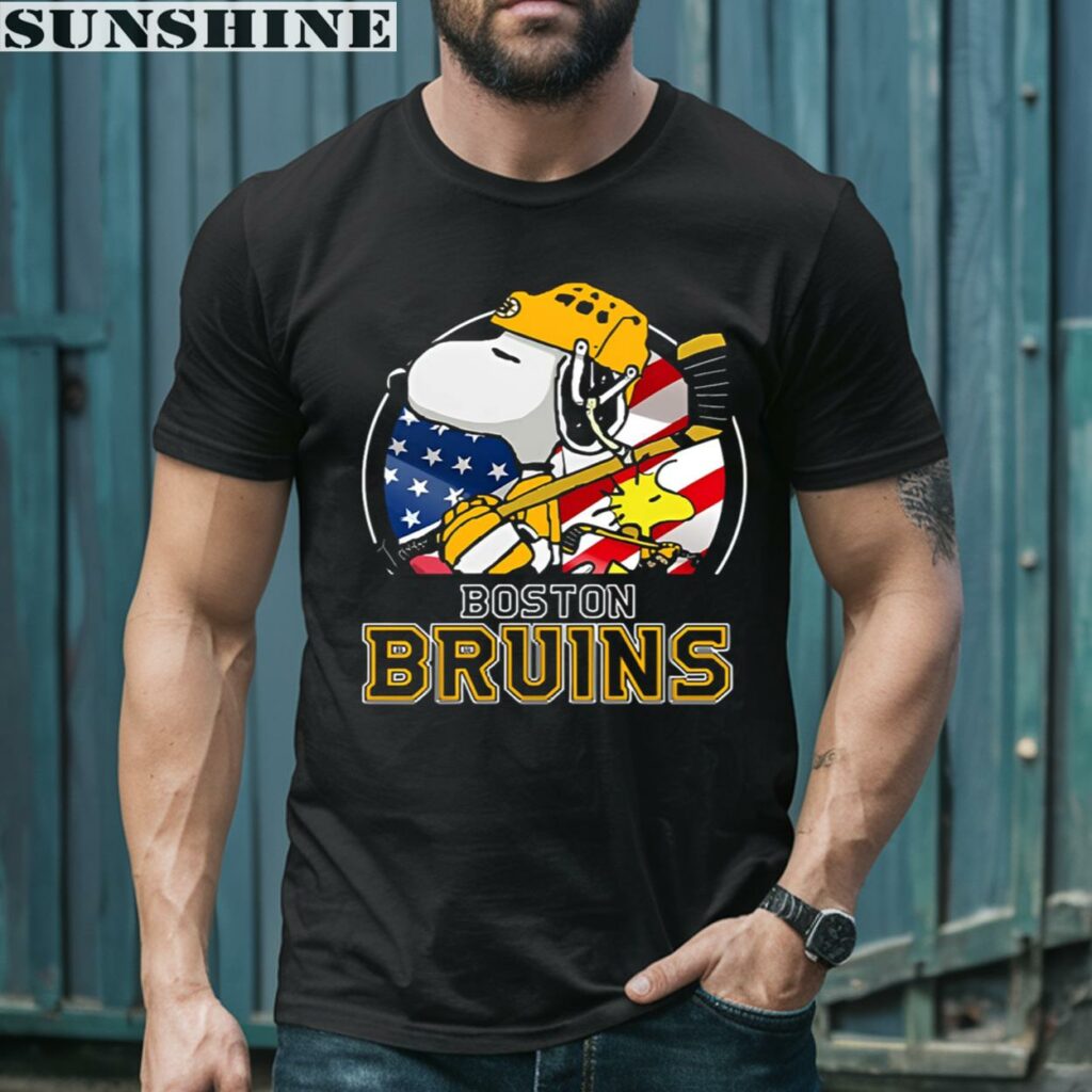 Boston Bruins Ice Hockey Snoopy And Woodstock NHL Shirt