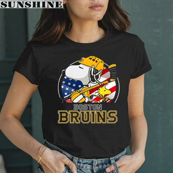 Boston Bruins Ice Hockey Snoopy And Woodstock NHL Shirt 2 women shirt