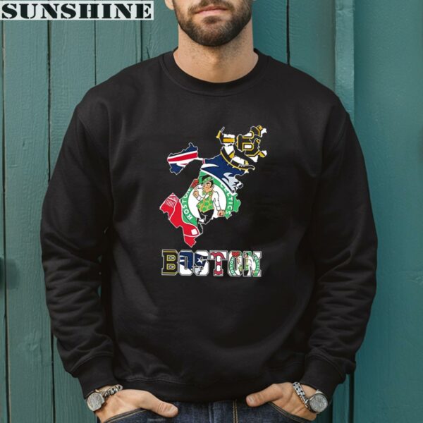 Boston Celtics Boston Bruins Red Sox New England Patriots Proud Of Boston Shirt 3 sweatshirt