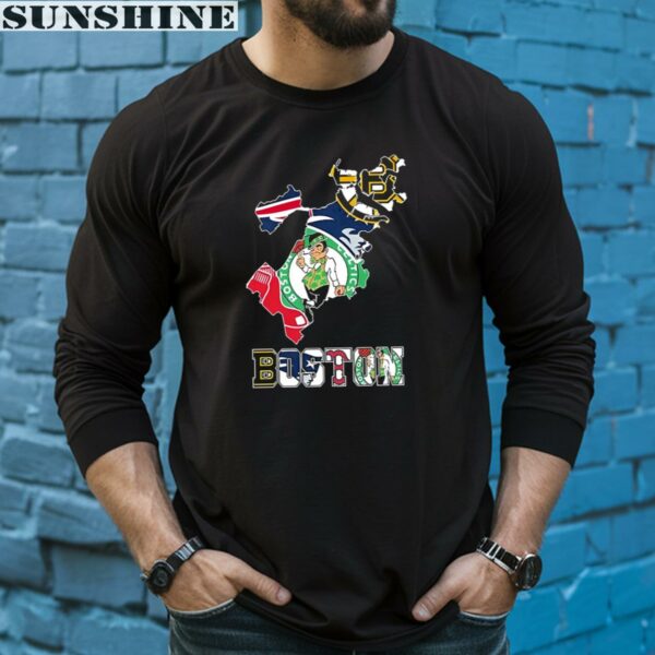 Boston Celtics Boston Bruins Red Sox New England Patriots Proud Of Boston Shirt 5 long sleeve