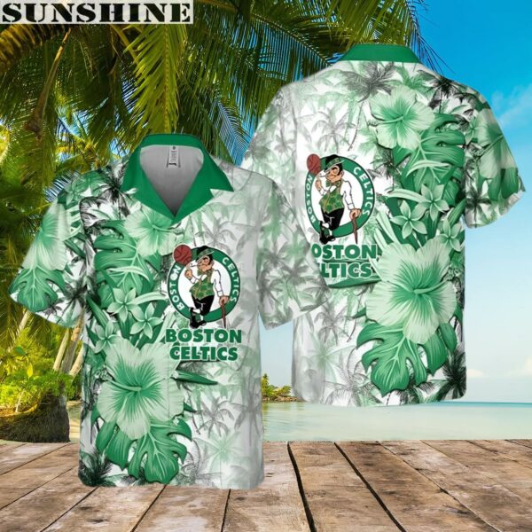Boston Celtics Hawaiian Shirt Hibiscus Flower Pattern 2 hawaiian
