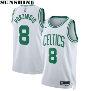 Boston Celtics Kristaps Porzingis Nike White Jersey