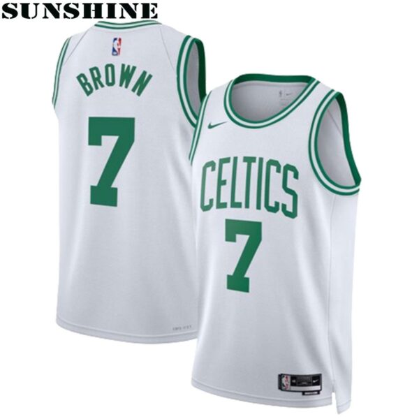 Boston Celtics Nike Association Edition Swingman Jaylen Brown White Jersey