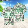 Boston Celtics Peace Love Hawaiian Shirt For Game Day 1 aloha