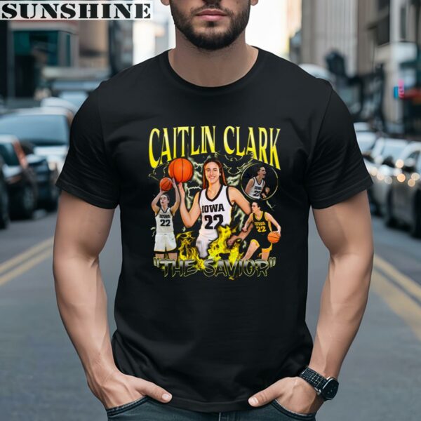 Caitlin Clark The Savior Iowa Hawkeyes Womens Basketball Shirt 2 men shirt
