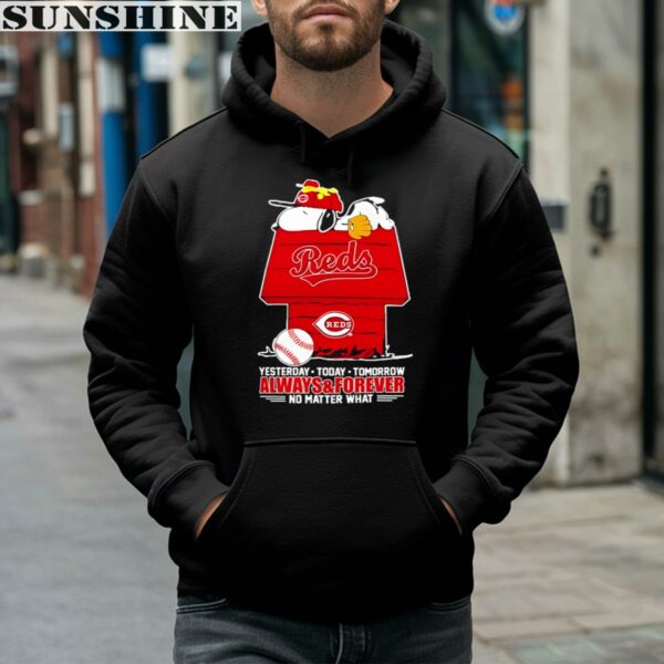 Cincinnati Reds Snoopy Woodstock Yesterday Today Tomorrow Always Forever No Matter What Shirt 4 hoodie