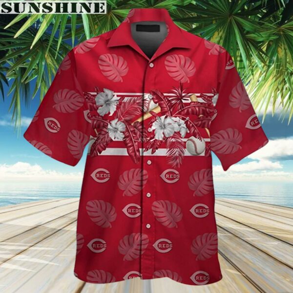 Cincinnati Reds Tropical Summer Hawaiian Shirt Short Sleeve Button Up 3 Aloha shirt