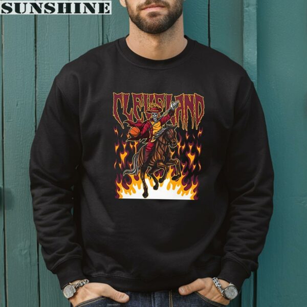 Cleveland Cavaliers Basketball Skeleton Fire Shirt 3 sweatshirt