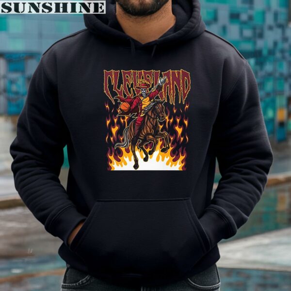 Cleveland Cavaliers Basketball Skeleton Fire Shirt 4 hoodie