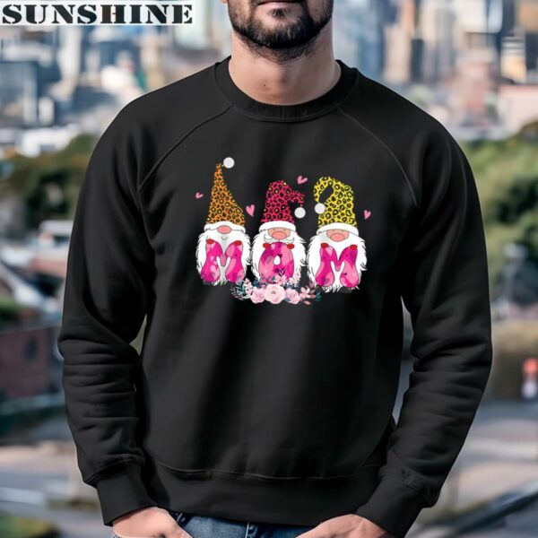 Cute Gnomes Leopard Floral For Mom Happy Mothers Day Shirt 3 sweatshirt