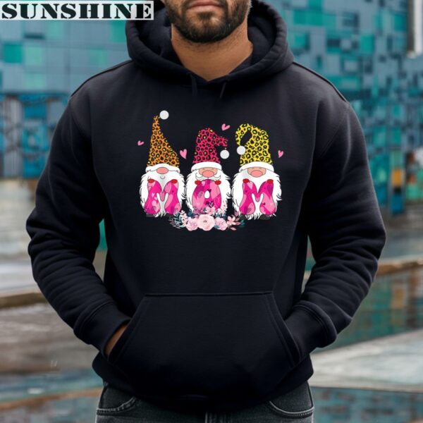 Cute Gnomes Leopard Floral For Mom Happy Mothers Day Shirt 4 hoodie