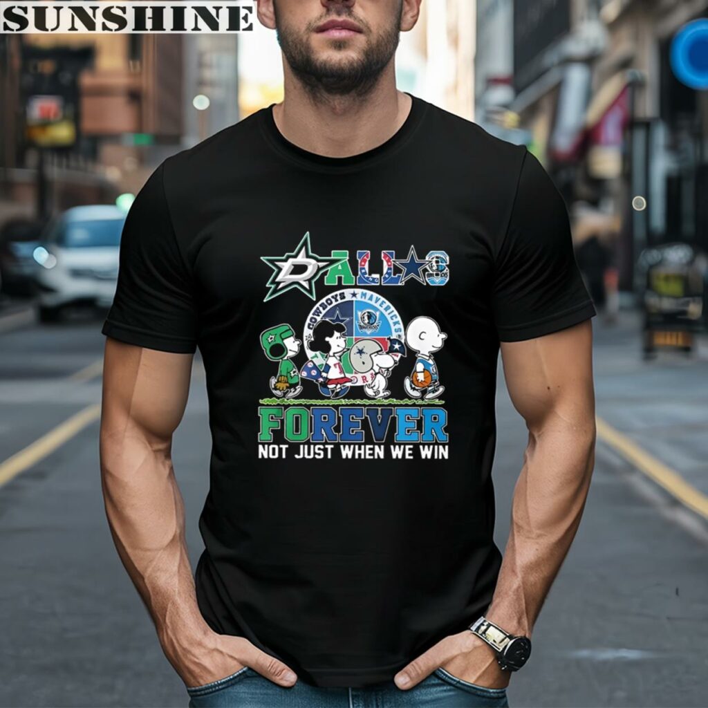 Dallas Stars Mavericks Texas Rangers Dallas Cowboys Snoopy Shirt