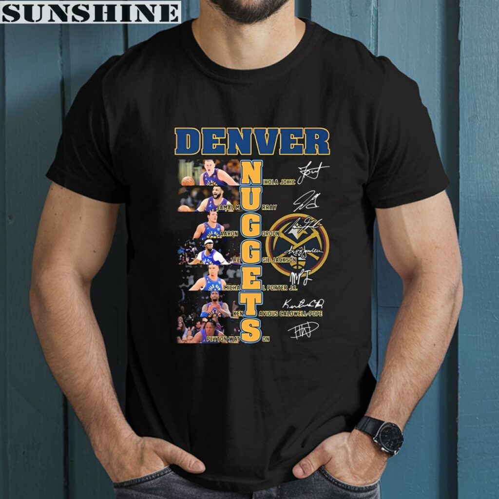 Denver Nuggets Team Players 2024 Signatures Shirt