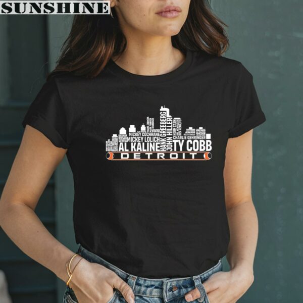 Detroit Tigers Legends Baseball MLB Detroit City Skyline Shirt 2 women shirt