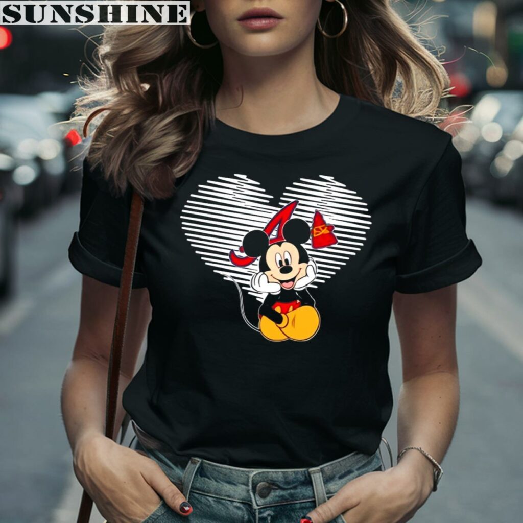 Disney Heart Mickey Mouse Atlanta Braves Shirt