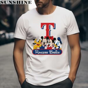 Disney Mickey And Friends Babies Texas Rangers MLB Shirt