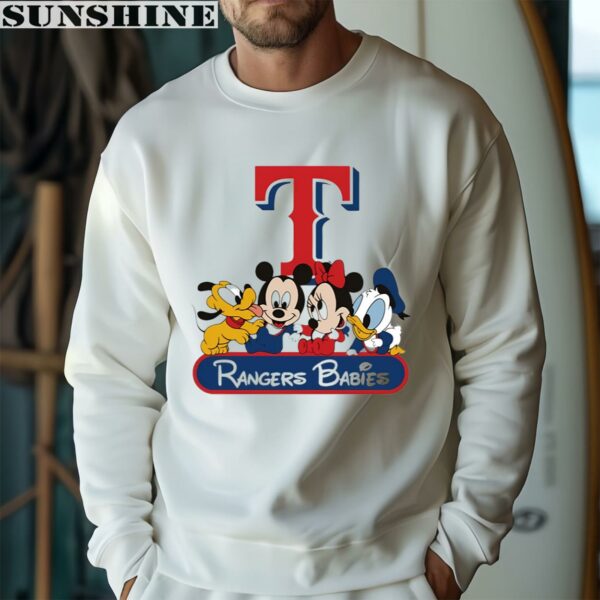 Disney Mickey And Friends Babies Texas Rangers MLB Shirt 3 sweatshirt
