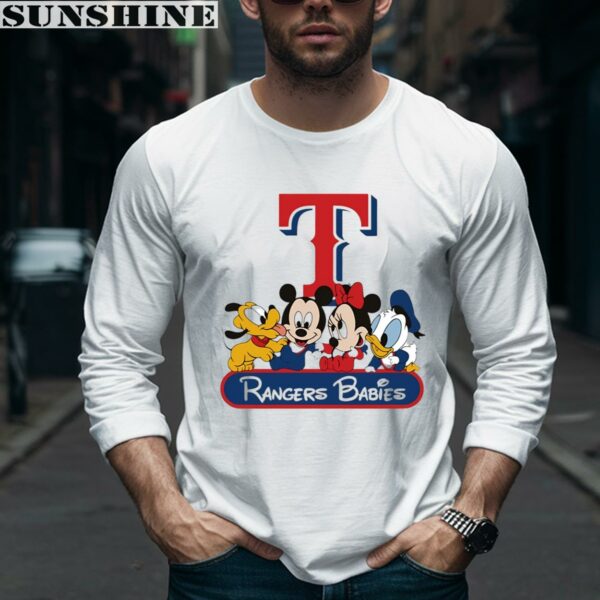 Disney Mickey And Friends Babies Texas Rangers MLB Shirt 5 long sleeve shirt