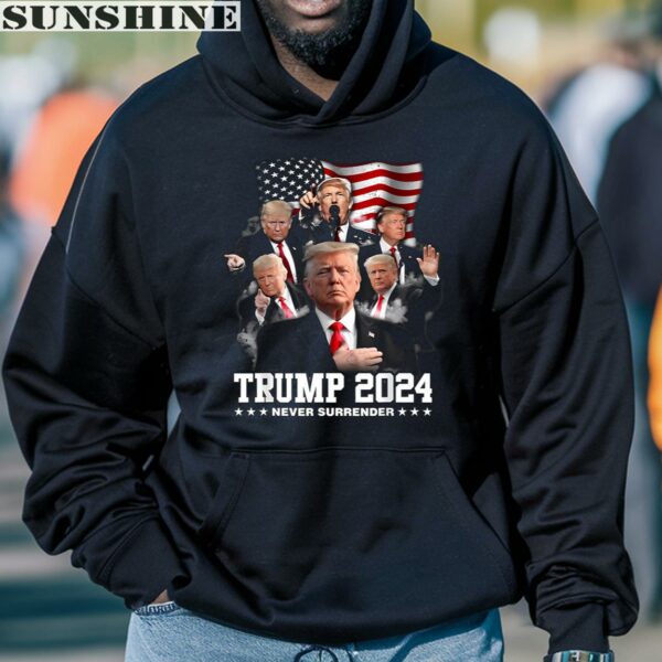 Donald J Trump 2024 Never Surrender Shirt 4 hoodie