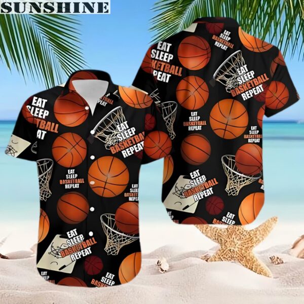 Eat Sleep Basketball Repeat Lifestyle Hawaiian Shirt 2 hawaiian shirt