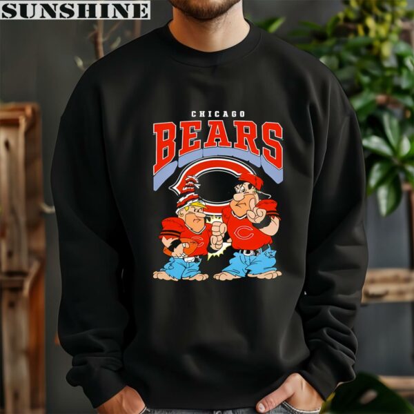 Flintstones Fred Barney Football Players Chicago Bears Shirt 3 sweatshirt